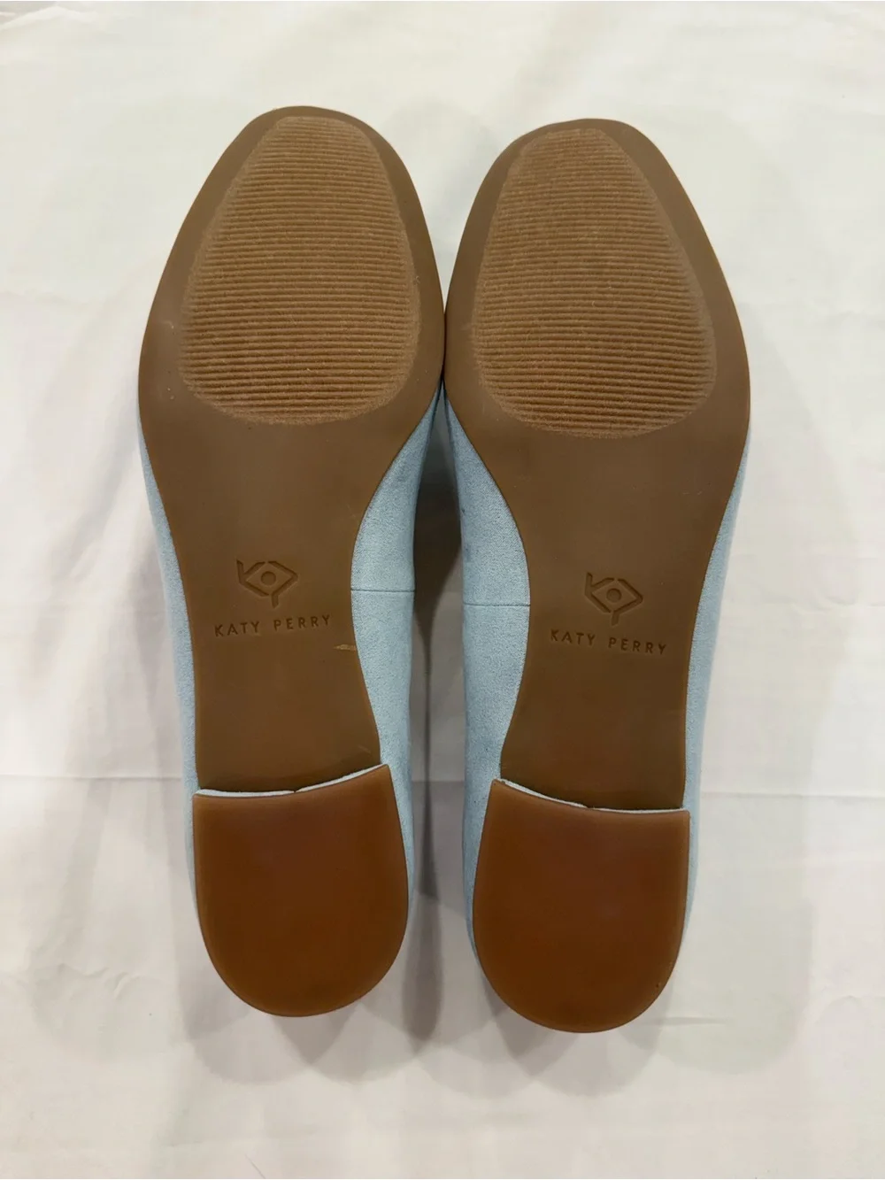 Katy Perry Collections Pale Blue Suede Gem-Embellished Loafers - Picture 3 of 6
